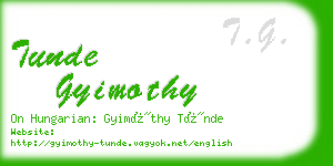 tunde gyimothy business card